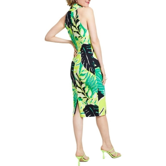 Rachel Rachel Roy Womens High-neck Fitted Midi Dress - Picture 2 of 2